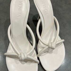 Bottega Veneta Cream Heeled Sandals